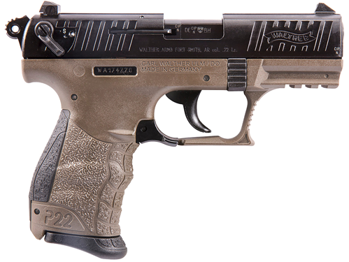Walther Arms 5120363 P22 *CA Compliant 22 LR 3.42" 10+1 Flat Dark Earth Polymer